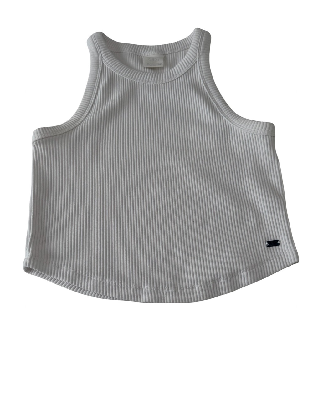 Zara White Ribbed Cropped Tank - Picture 8 of 8